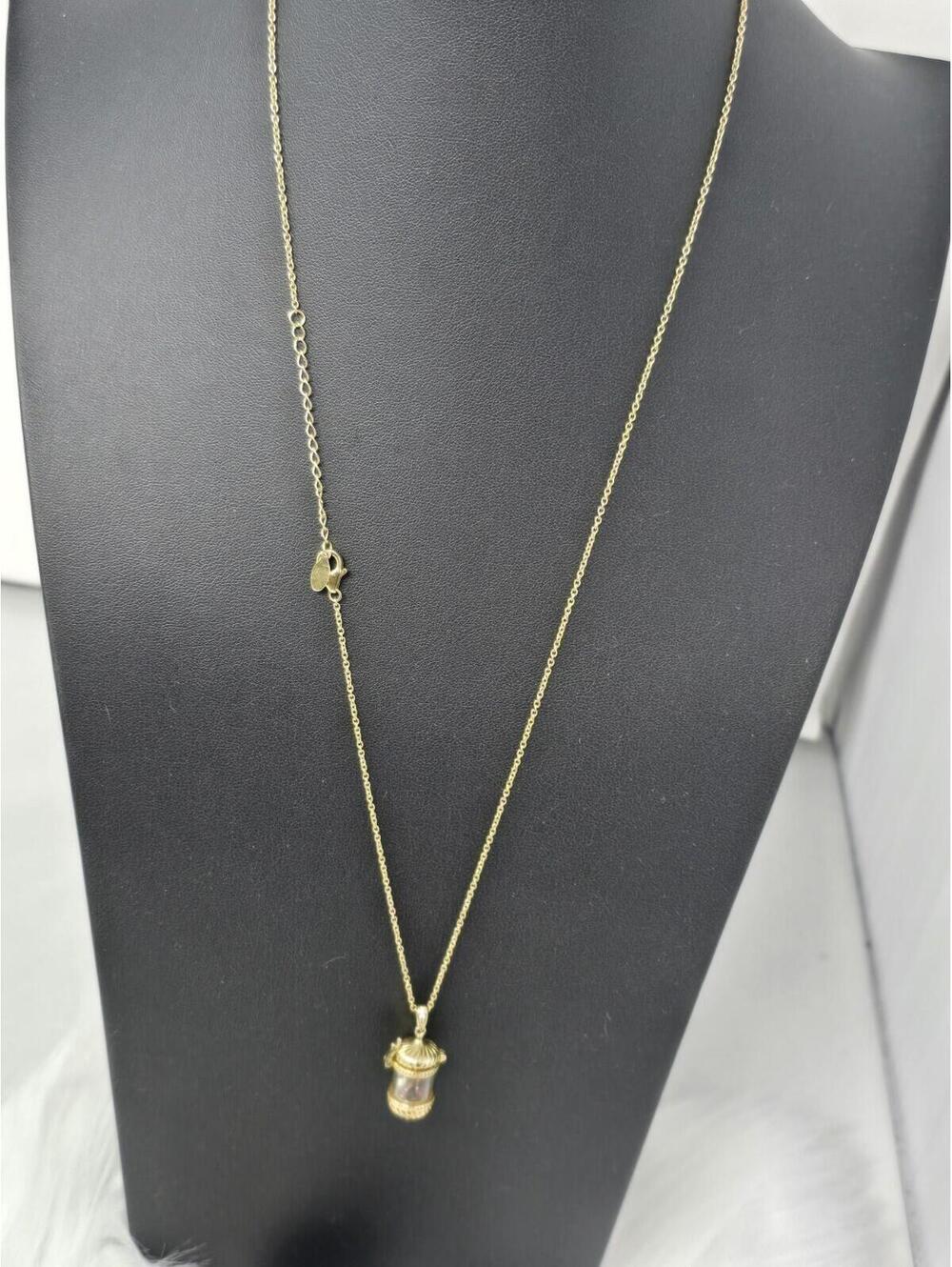 BBJ 925 SS Gemstone Shaker Vial Pendant Necklace